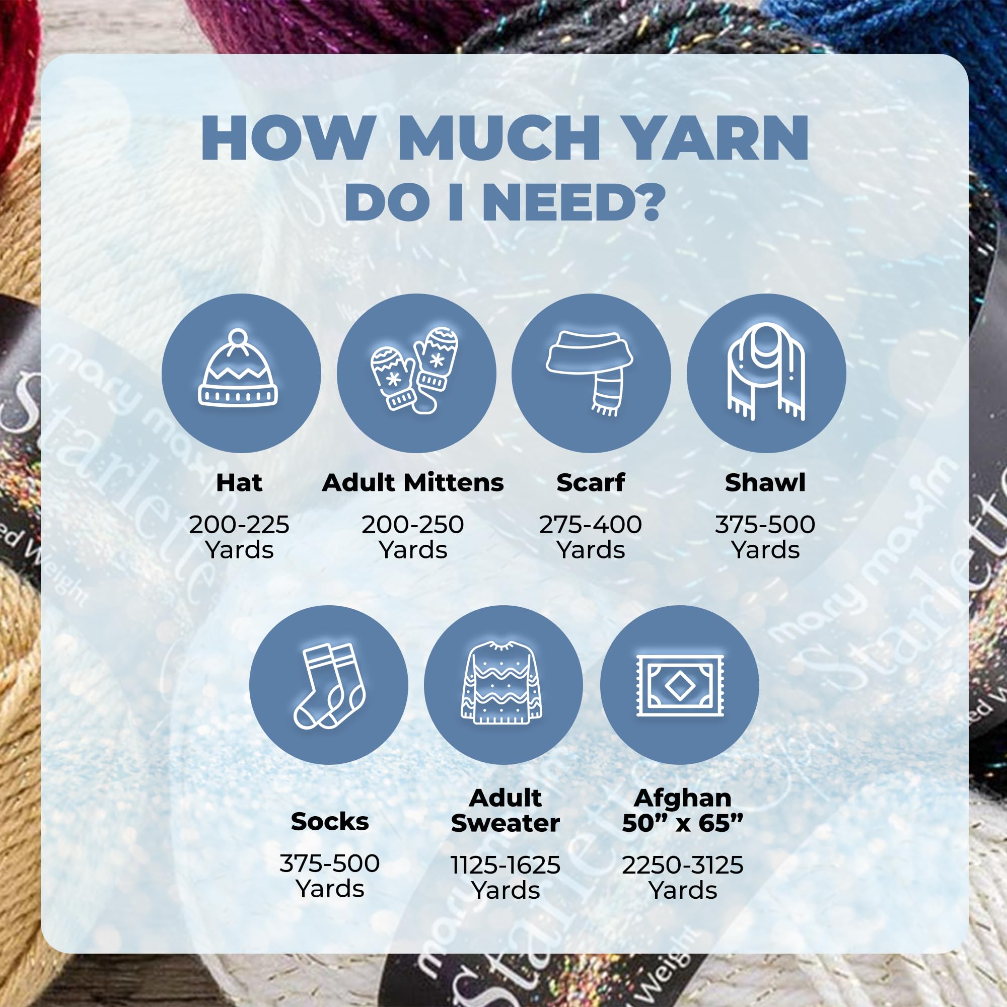 Mary Maxim Starlette Sparkle Yarn, Medium Worsted Weight Yarn for Knitting and Crocheting, Acrylic Polyester Blend for Blankets, Clothing, and Decor, 196 Yards Black - Image 6
